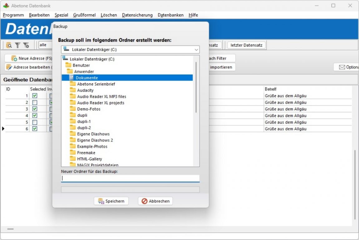 Datenbank Programm für Windows